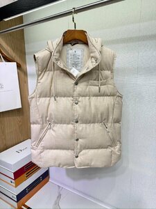 ブルネロクチネリ BRUNELLO CUCINELLI メンズ ダウンベスト 厚手 チョッキ ボタン 防寒 大人気 秋冬 おしゃれ M-3XLサイズ選択可能 rm0363