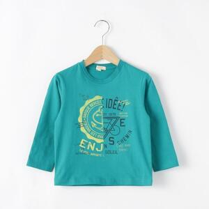 新品 HusHusH(Kids) アメカジテイストプリント長袖Ｔシャツ 　ダークグリーン(023)　14(140cm) 定価1089円