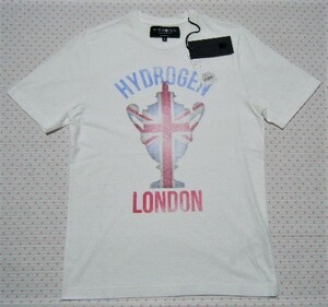 ハイドロゲン　HYDROGEN　CUP T LONDON　テニス&カジュアル用プリントTシャツ・コットンシャツ　白色　サイズ S　綿100％　定価 11,880円