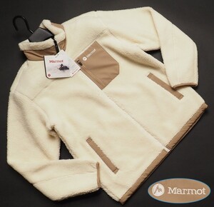 新品正規 Marmot マーモット 海外限定 Marian 厚手ボア ジップアップフリース ジャケット メンズ110(XXL)アイボリー(IV) JKW0902