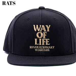 新品【RATS EMBROIDERY CAP "WAY OF LIFE" BLACK x ASH GOLD 24