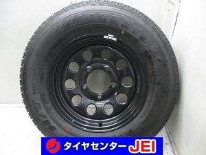 15インチ スズキ ジムニーシエラ純正 195/80R15 5.5J 139.7 バリ溝 中古タイヤホイール1本 送料無料(MS15-3117）