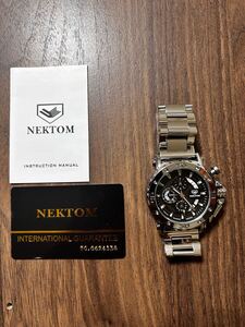 NEXTON8229 メンズウォッチ防水ラージクウォーツクロノグラフ腕時計