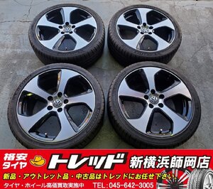 新横浜師岡店 中古純正アルミタイヤ 4本SET ゴルフ 7 GTI 18インチ7.5J-5穴112+49BP & MICHELIN PILOT SPORT 4 225/40R18 16年製