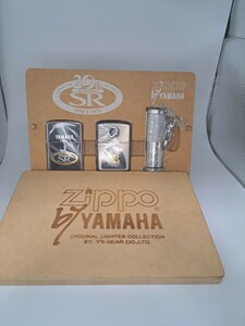 未使用　ZIPPO by YAMAHA SR20th ANNIVERSARY 　ヤマハ　ジッポ　裏面シリアルナンバー入り　SR400/500　2個セット　携帯灰皿　1998年製