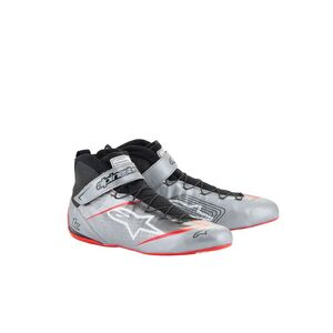 alpinestars(アルパインスターズ) レーシングシューズ TECH-1 Z V3 SHOES (サイズUSD： 9) 1258 DARK SILVER BLACK RED[FIA8856-2018公認]