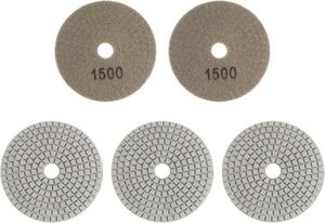 ポリシャー 研削パッド BB1607 研磨盤 乾湿両用 石材コンクリート大理石の研磨 100mm 1500グリット 5枚 ポリッシャー