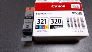 2410-85キャノン純正インク「３２０ブラック１個」未開封品（期限キレ）