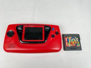 ☆SEGA GAME GEAR 本体　ソフト付き☆ セガ ゲームギア HGG-3210RED 中古品　ジャンク【546】