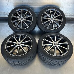 DUNLOP 185/55R16 WINTER MAXX バリ山スタッドレスホイール付き4本セット、16×6.5J、+50、100/H4、フィット、シャトル、グレイスなどに