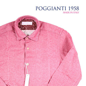 POGGIANTI 1958（ポジャンティ 1958） 長袖シャツ PIAGGIA ピンク 42 20966 【W20970】