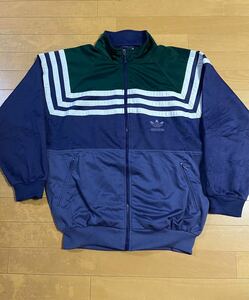 adidas トラックジャケット ジャージ グリーン×ネイビー 90s 00s緑　originals vintage ヴィンテージ　