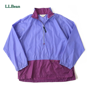 80sメキシコ製 L.L.Bean ナイロンシェル アノラックジャケット ブルゾン ブルー(L)