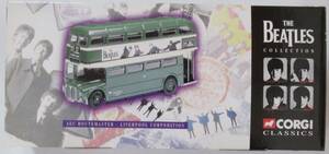 【未使用品】ビートルズ（BEATLES）コーギー（CORGI）ダイキャスト製「AEC ROUTEMASTER-LIVERPOOL CORPOTATION（バス）」