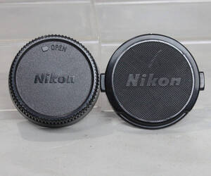 121903 【良品 ニコン】 Nikon 52mm レンズキャップ＆ LF-1 レンズリアキャップ