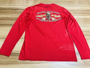 patagonia パタゴニア p6 キャプリーンベースレイヤー　長袖Tシャツ ラッシュガード　カヤック　コラボtシャツ 赤　Ｌサイズ