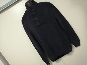 kkaa1788 ■ GAP ■ ニット セーター トップス 襟付き コットン ダークネイビー 濃紺 XL