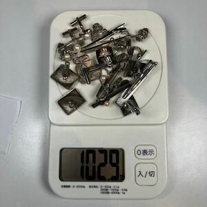  銀製品　全てに刻印あり　タイピン　カフス　約100g　アクセサリー　大量　まとめ　ジャンク　〔137〕　