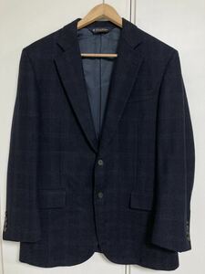 Brooks Brothers（ブルックスブラザーズ）× E. THOMAS（イー トーマス）のカシミヤ混テーラードジャケット　送料無料　ネイビー　紺