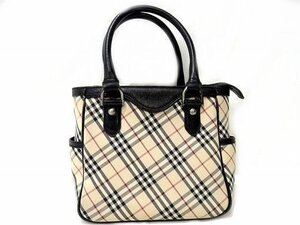 BURBERRY バーバリー ■ ヴィンテージ ハンドバッグ ノバチェック ベージュ系 レディース □6J