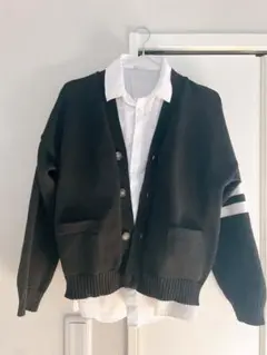 ikkaカーディガン & H&M シャツセット