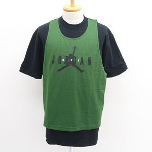 ★ OFF WHITE × JORDAN BRAND Tシャツ AS H OW SS TOP グリーン×ブラック S タグ付き CV3524-361 (0220495564)