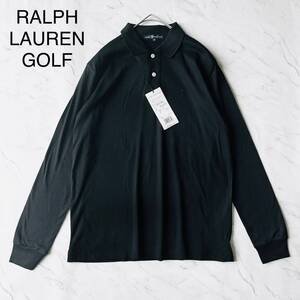 yK72　新品　RALPH LAUREN GOLF ラルフローレン　ブラック長袖ポロシャツ　ボタン