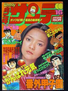 楳図かずお　石森章太郎　永井豪　高橋留美子　内山まもる　小山ゆう　村上もとか他 　紺野美紗子　1979年16号　少年サンデー　Ｂ５判