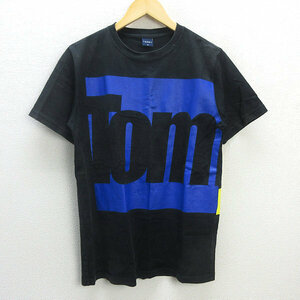 G■トミー/TOMMY プリントTシャツ【M】黒/men