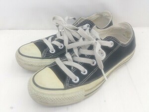 ◇ CONVERSE コンバース M9166 ALL STAR OX キャンバス オールスター スニーカー シューズ 22cm ブラック レディース E