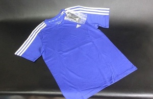 アディダス ジュニア スリーストライプス 半袖Tシャツ ブルー サイズ160 ECN59 adidas★送料310円