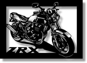 カワサキ(KAWASAKI) ZRX400の切り絵　【A4サイズ】[B4-018]