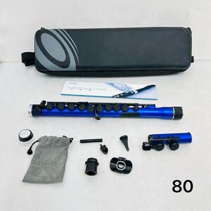 12SC131 NUVO ヌーボ STUDENT FLUTE フルート 青 楽器 管楽器 プラスチック ケース付き 中古 現状品 動作未確認 ※ヘッドジョイント欠品