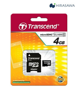 Transcend maicroSDHCカード4GB TS4GB-SDHC4 トランセンド　マイクロSDHCカード　メモリーSDHCカード