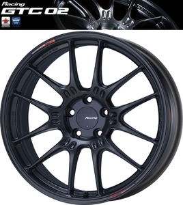 納期注意 業販品 直送品 ENKEI Racing GTC02 17インチ 7.5J+35 4-98 58φ MBK(ブラック) ホイール 4本 (個人宅)個人名での注文不可