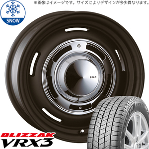 195/60R15 スタッドレスタイヤホイールセット クロスビー etc (BRIDGESTONE VRX3 & DEAN CrossCountry 4穴 100)