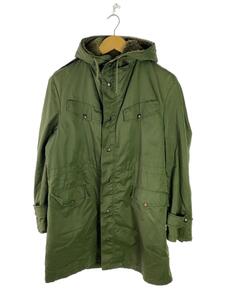 MILITARY◆80s/オランダ軍パイル/ABL_SEYNTEXライナー付き/モッズコート/4B/コットン/GRN/無地