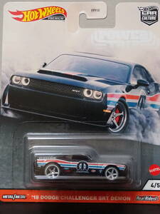 ホットウィール 18 DODGE CHALLENGER SRT DEMON MOPER ダッジ チャージャー ミニカー MUSCLE CAR モパー × HOT WHeeL コラボ