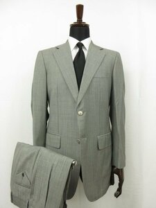 【バーバリーロンドン BURBERRY LONDON】 絹混 2ボタン スーツ (メンズ) sizeA6/82 ミディアムグレー系 ヘリンボーン ■27RMS8525