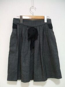 3.1 phillip lim ウール サイズ0 ウエストリボン スカート ブラック レディース スリーワンフィリップリム 2-0416M 192851