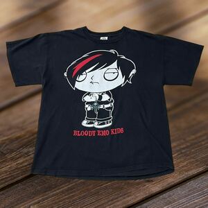 ★ 00s DELTA FAMILY GUY Stewie Bloody Emo Kids Tシャツ ファミリーガイ 公式 コピーライト アメコミ キャラクター アニメ 映画 ★