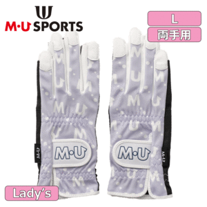 【レディース】M・U SPORTS 両手グローブ 703Q1804【MUスポーツ】【ラベンダー】【Lサイズ】【GolfGlove】