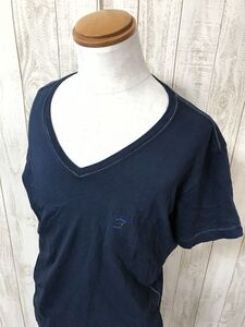 お勧め・【Vネック】DIESEL ディーゼル Tシャツ M 紺