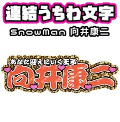 折りたたみ式 連結うちわ文字 ‪‪❤︎‬ SnowMan 向井康二