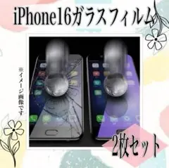 最新機種　iPhone16 2枚セット　フィルム　強化ガラス　汚れ防止