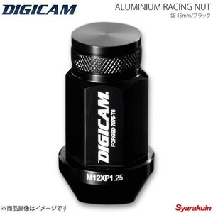 DIGICAM アルミレーシングナット 袋タイプ P1.5 19HEX 45mm ブラック 20本入 ヴォクシー AZR60G/AZR65G H13/11-H19/6 AN6F4515BK-DC