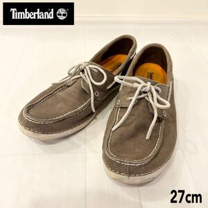 KA■ Timberland ティンバーランド スニーカー 27cm メンズ ベージュ ブラウン 茶色 グレー デッキシューズ シューズ ローファー 靴