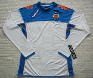 カッパ　kappa　VALENCIA C.F.　サッカー用高機能プラクティスシャツ・ゲームシャツ　長袖　白系　サイズ US XL　吸汗速乾/ストレッチ機能