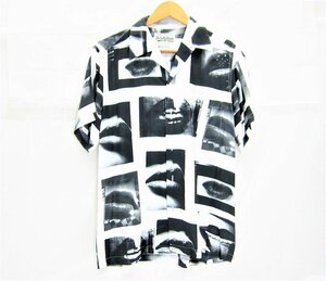 WACKO MARIA ワコマリア × 森山大道 HAWAIIAN SHIRT TYPE-3 モノクロ リップ アロハ シャツ SIZE:S メンズ 衣類 □UF3854