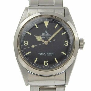 1円 稼働 ロレックス ROLEX 1016 74番台 自動巻き エクスプローラー1 黒文字盤 SS×SS メンズ 腕時計